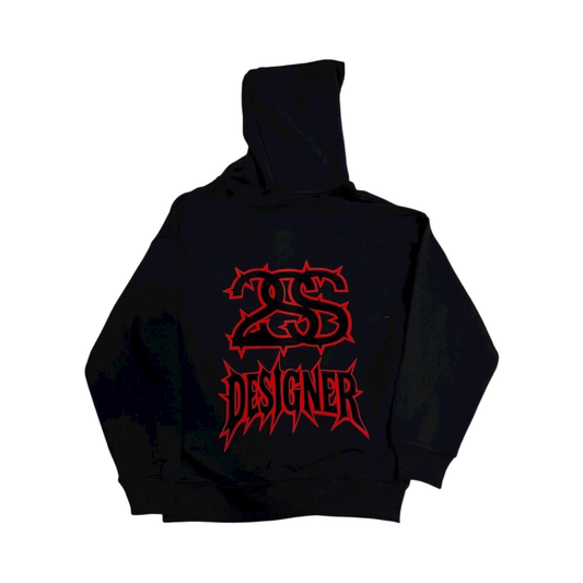 DESIGNER RED HOODIE – BLACK & RED LIMITED EDITION 🔥