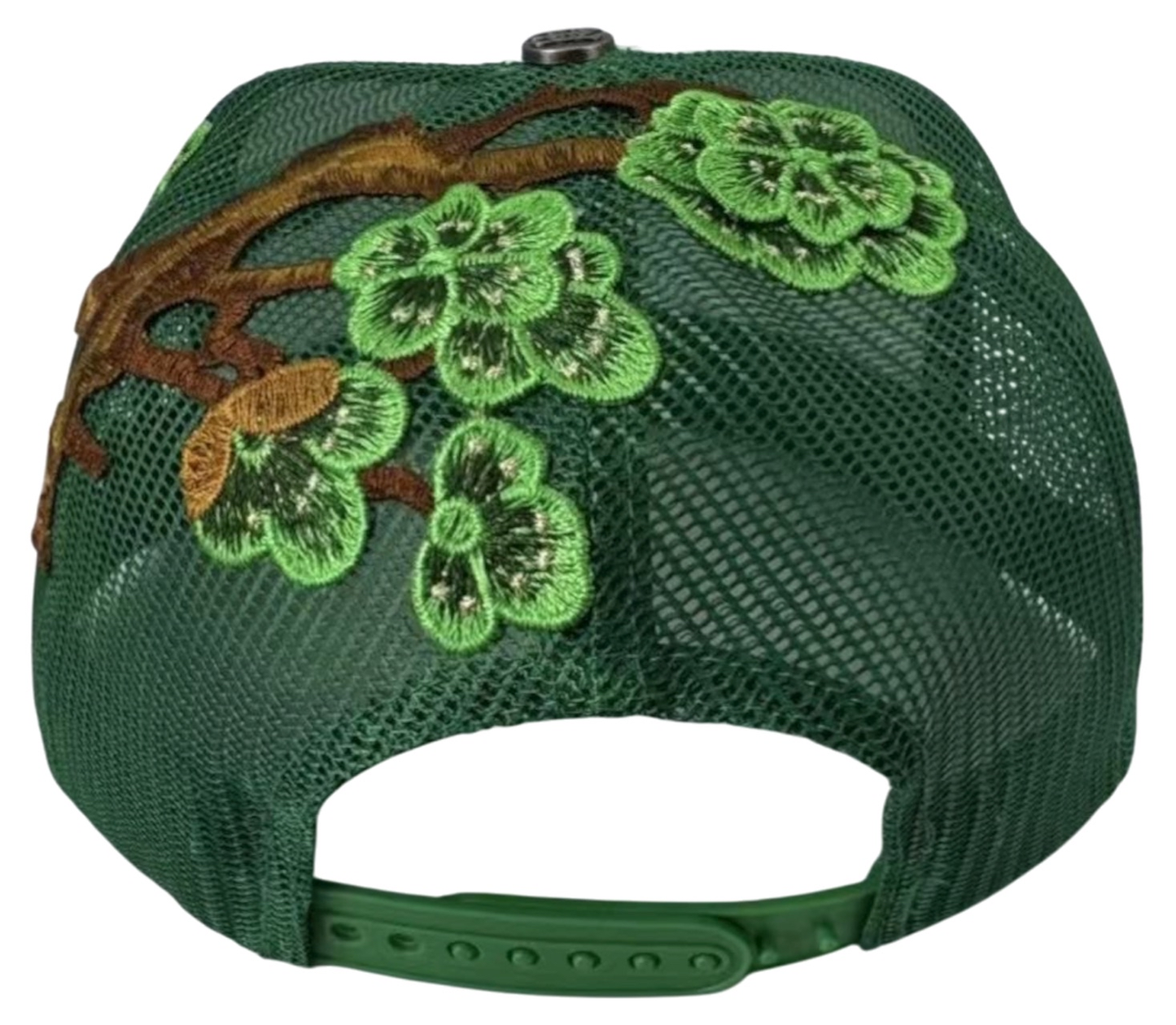 2SS DESIGNER “Ice Link” Rhinestone Trucker Hat – Green/White Limited Edition