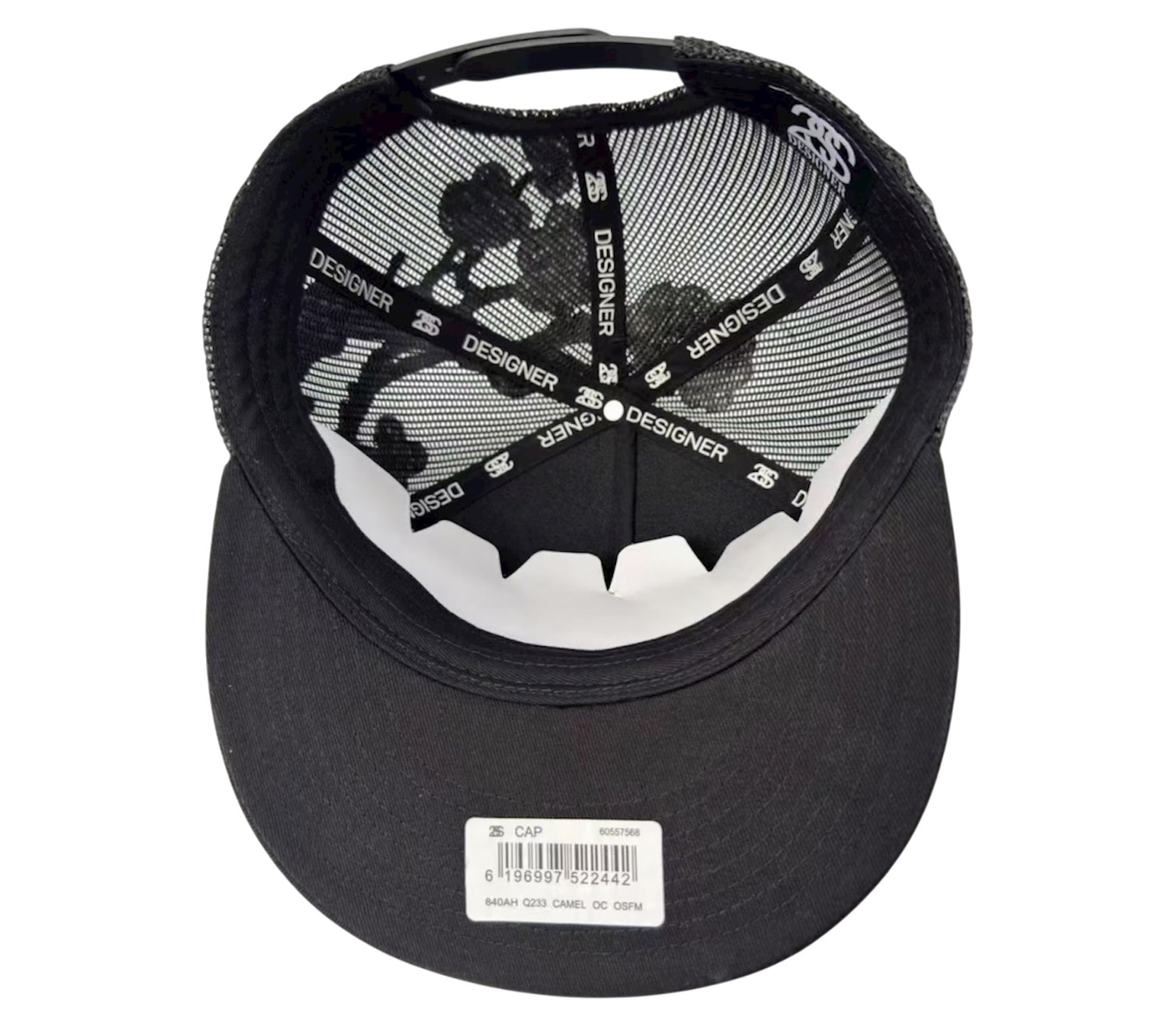 2SS DESIGNER “Ice Link” Rhinestone Trucker Hat – BLACK Limited Edition