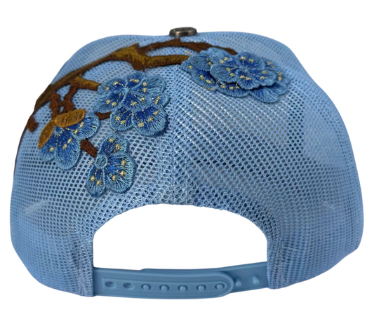 2SS DESIGNER “Ice Link” Rhinestone Trucker Hat – BLUE/WHITE Limited Edition