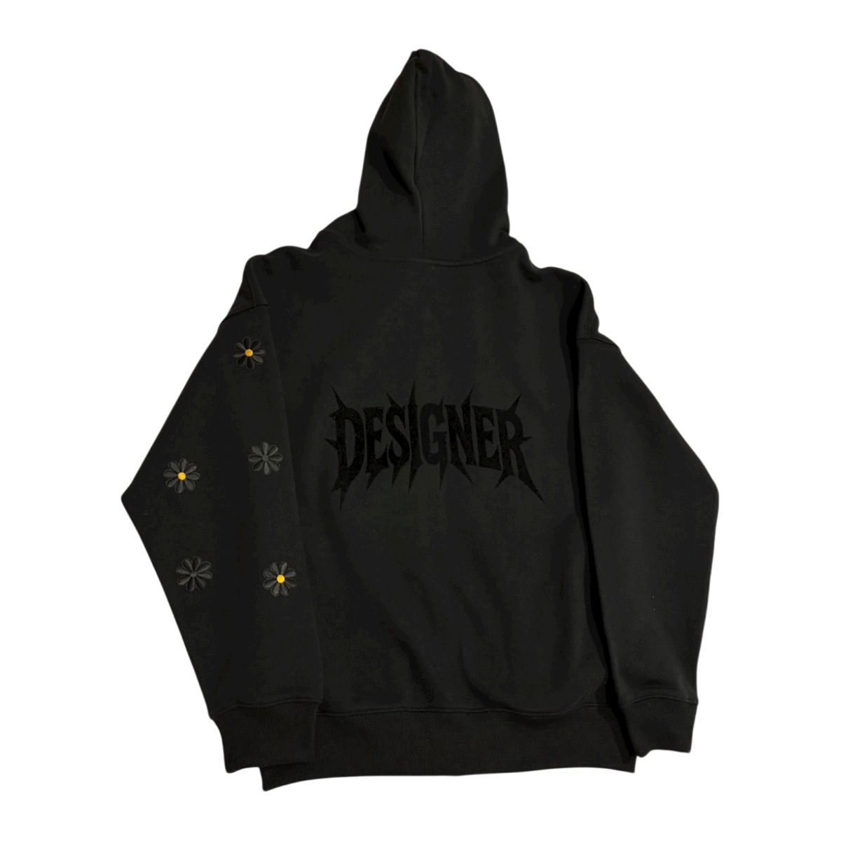 DESIGNER DARK BLACK HOODIE – BLACK  LIMITED EDITION 🔥