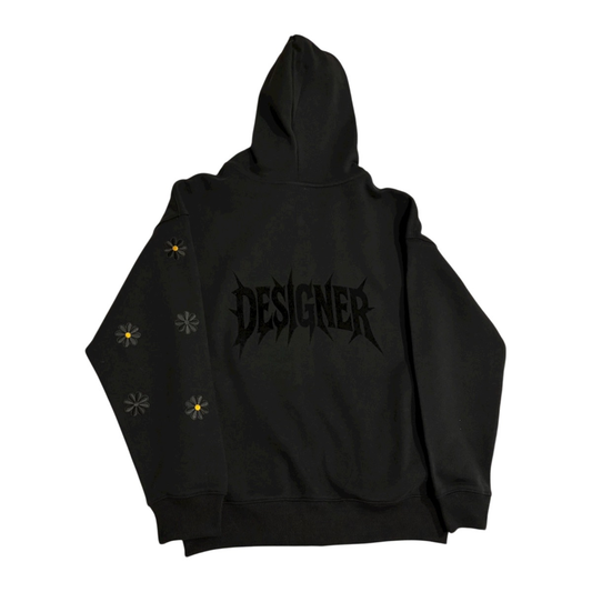DESIGNER DARK BLACK HOODIE – BLACK  LIMITED EDITION 🔥